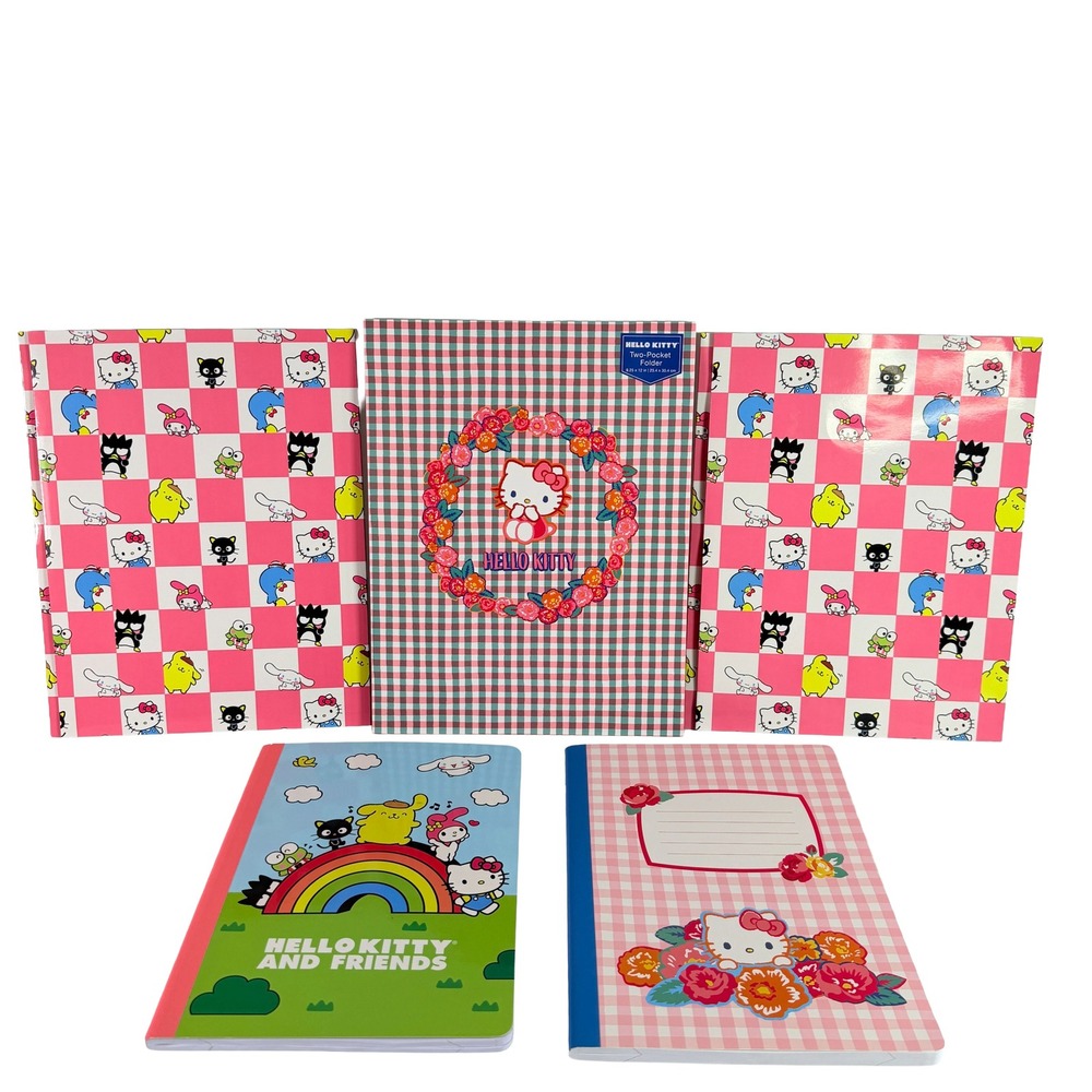 Sanrio Hello Kitty And Friends Notebooks 2 Pocket Folders Stationery Set